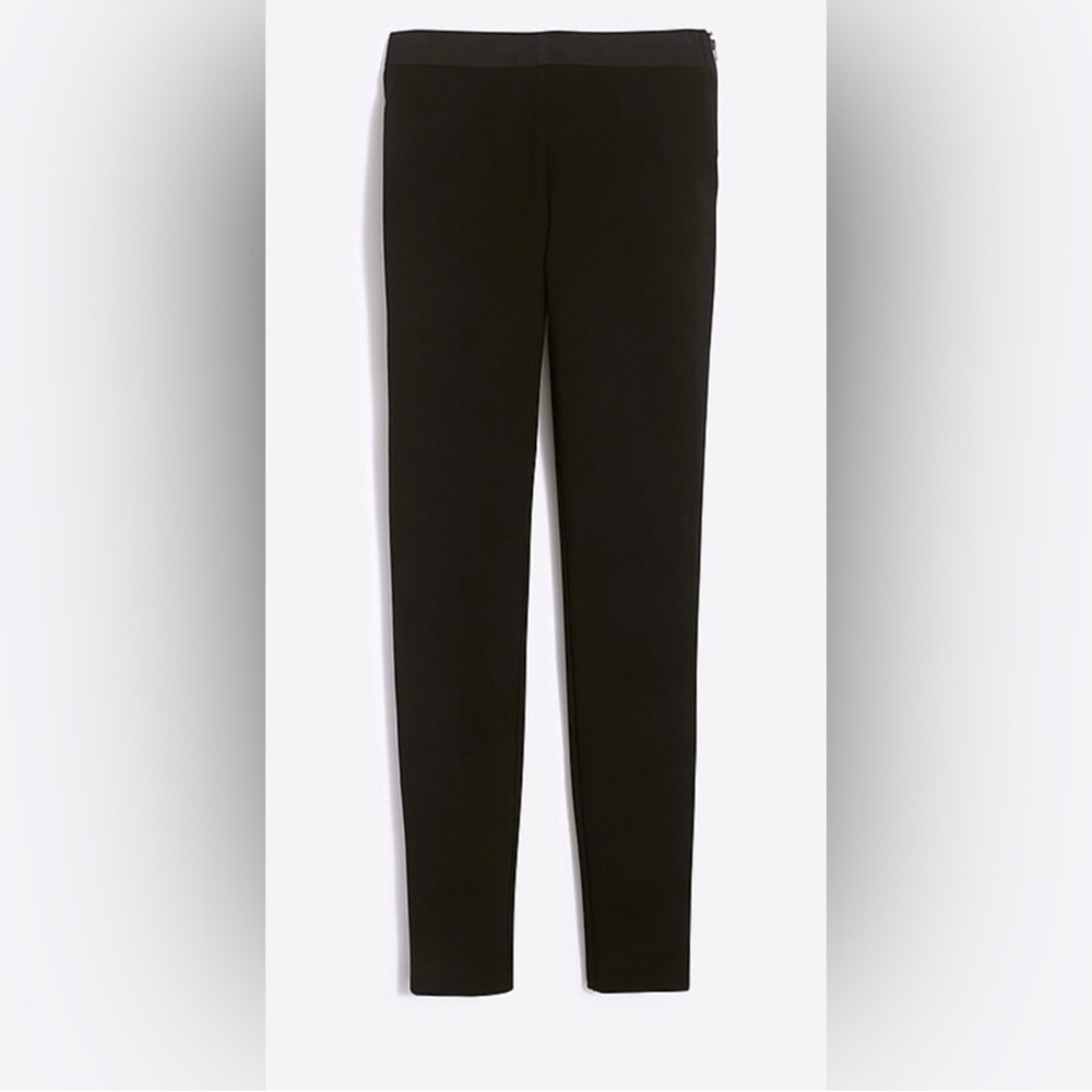 J. Crew Factory Gigi Pants Side Zip Closure Ponte H4101 Black sz 0 NWOT